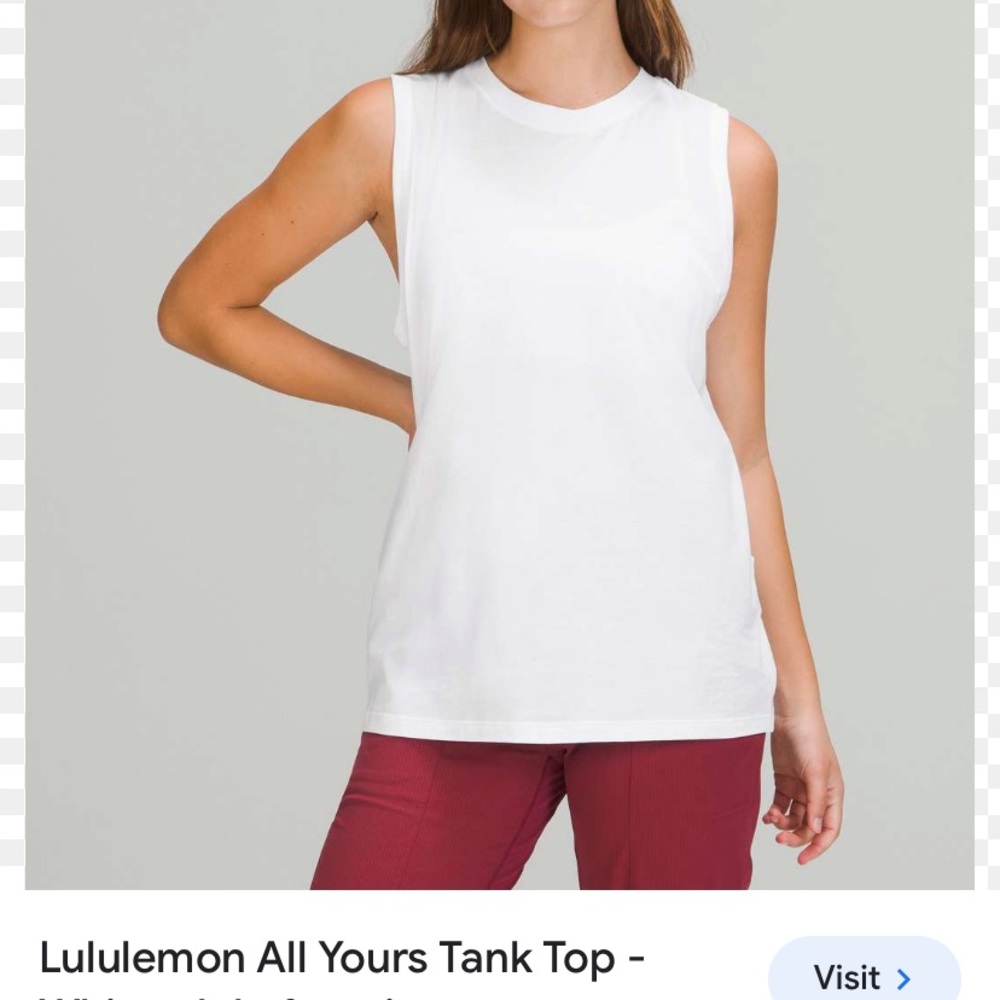 Lululemon All Yours Tank Top white